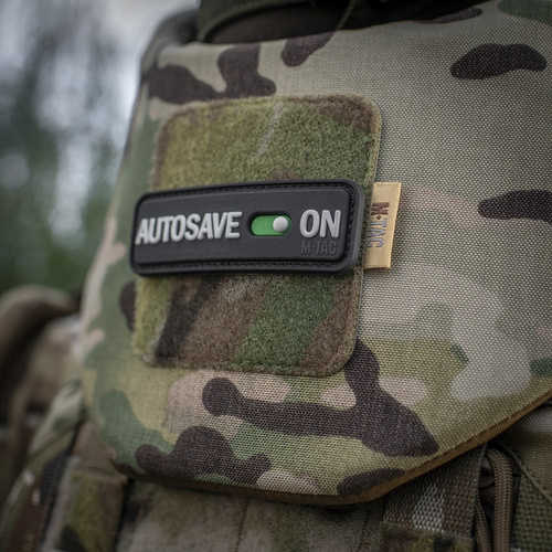 M-Tac - Нашивка Morale Patch Autosave PVC - 3D - чорний - 51116702 - Нашивки