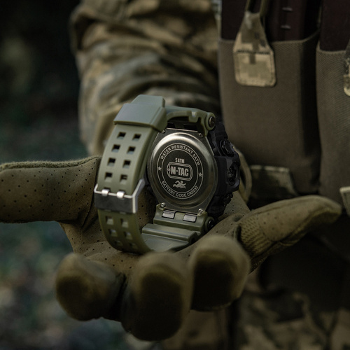 M-Tac - Тактичний годинник 2037 - LED - 5 ATM - Зелений - 50007001 - Годинники - Спорядження