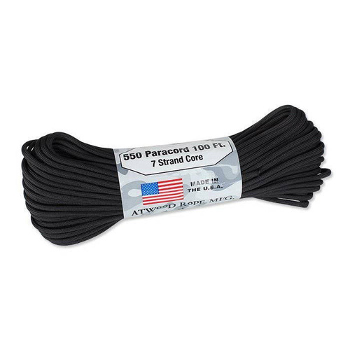 Atwood Rope MFG - Паракорд 550-7 - 4 мм - Czarny - 30,48м - Паракорд