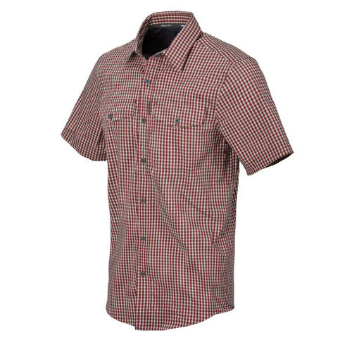 Helikon - Рубашка Covert Concealed Carry Short Sleeve - Dirt Red Checkered - KO-CCS-CB-C5 - Тактические рубашки