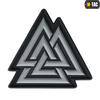 M-Tac - Нашивка 3D PVC Valknut patch - черный / серый - 51163211