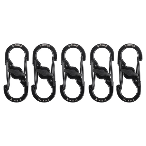 Nite Ize - Карабін S-Biner MicroLock - 5 шт. - Сталь - чорний - LSBM-01-5R7 - Карабины