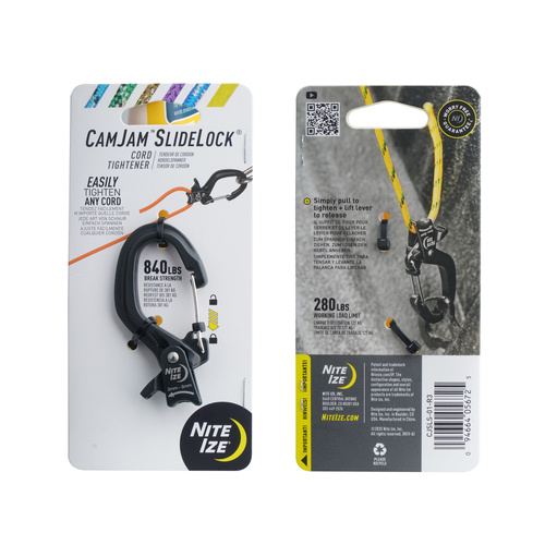 Nite Ize - CamJam с SlideLock - Маленький - Черный - CJSLS-01-R3 - Карабины