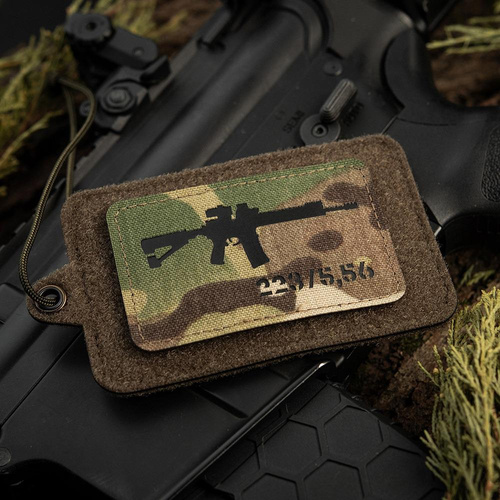 Одежда - M-Tac - AR-15 223/5.56 Laser Cut patch - Multicam/Black - 51111802 - Нашивки