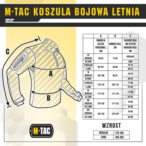 M-Tac - Сорочка тактична Letni - Чорний - 20473002 - Бойові сорочки