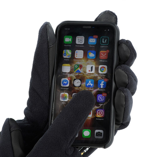 Спорядження - M-Tac - Тактичні флісові рукавички з тонким утеплювачем - темно-сині - 90309015 - Тактичні рукавиці