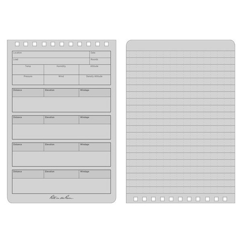 Rite in the Rain - водонепроникний блокнот для стрільців DOPE - 4 x 6" - D746 - чорний - Водонепроникні блокноти - Туризм