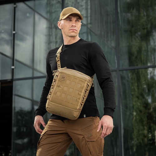 Рюкзаки - M-Tac - Сумка через плече Laser Cut Hex - Cordura - Coyote - 10241005 - Сумки