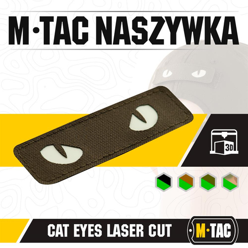 Нашивки - M-Tac - Нашивка Morale Patch - Cat Eyes - Laser Cut - Ranger Green - 51009239