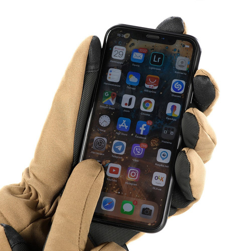 Тактичні рукавиці - M-Tac - Тактичні рукавички Soft Shell Thinsulate - Чорний / Coyote Brown - 90308017