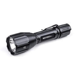 NEXTorch - Світлодіодний тактичний ліхтар T7 V2.0 з акумулятором 2600 mAh - Набір для полювання - 1300 лм - Чорний - T7 HUNTING SET V2.0