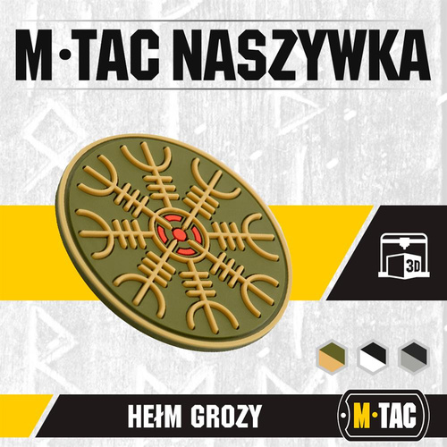 M-Tac - Нашивка 3D PVC Hełm Grozy - Olive - 51221001 - Нашивки - Одяг
