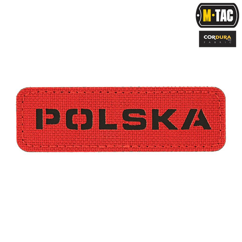 M-Tac - Нашивка Польша 25х80 - лазерная резка - красный/черный - 51004133 - Нашивки