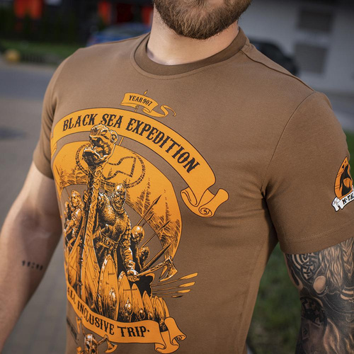 Одежда - M-Tac - Мужская футболка Black Sea Expedition T-Shirt - Coyote Brown - 80025017 - Футболки