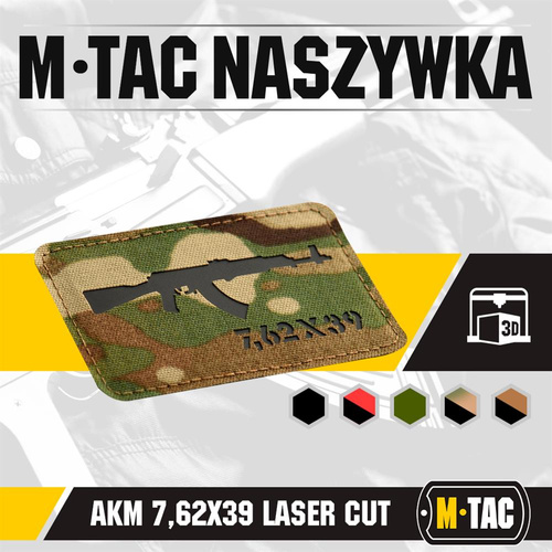 M-Tac - AKM 7.62x39 Laser Cut patch - Multicam/Black - 51110802 - Нашивки - Одежда