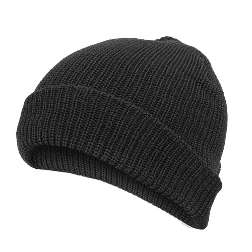 Mil-Tec - Вовняна шапка Watch Cap - Чорний- 12140002 - Зимові шапки