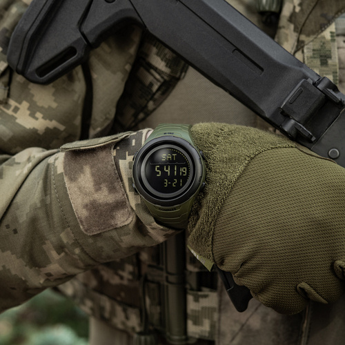 M-Tac - Тактические часы 2166 - светодиодные - 5 ATM - Зелёный - 50008001 - Часы