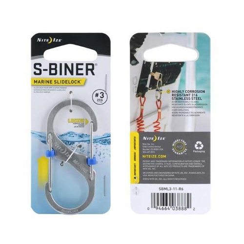 Nite Ize - Карабин S-Biner® Marine SlideLock® #3 - Stainless - SBML3-11-R6 - Карабины