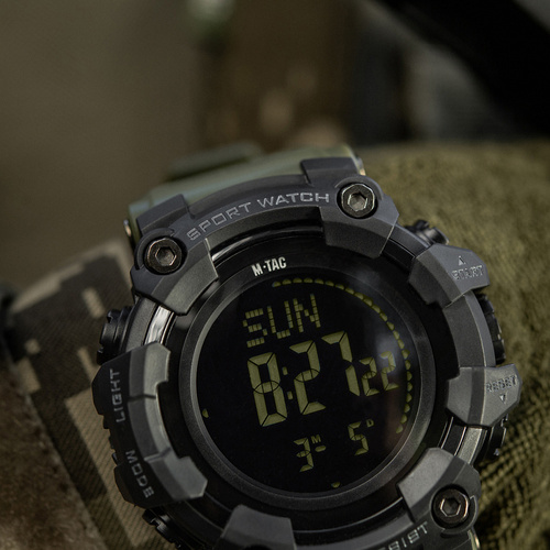 Спорядження - M-Tac - Тактичний годинник 2037 - LED - 5 ATM - Зелений - 50007001 - Годинники