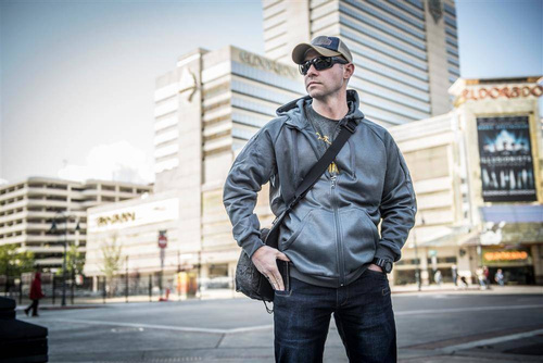 Helikon - Толстовка на блискавці Urban Tactical Hoodie® - Поліестер - Сірий меланж - BL-UHF-PO-M3 - Худі Helikon - Одяг
