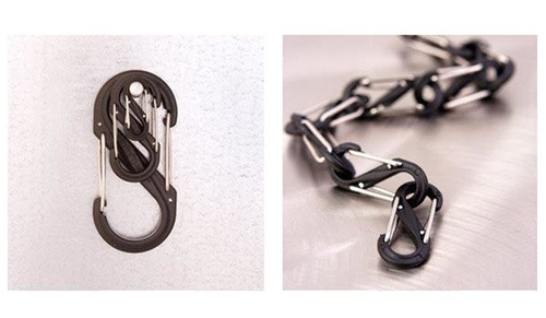 Карабины - Nite Ize - Kарабин S-Biner #4 Plastic Black Gate - Coyote - SBP4-03-28BG