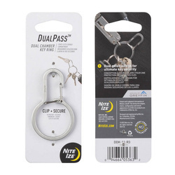 Nite Ize - Карабин DualPass с двумя отделениями - сталь - серебристый - DDK-11-R3