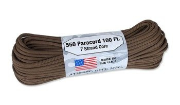 Atwood Rope MFG - Paracord 550-7 - 4мм - коричнева - 30.48м
