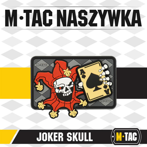 Одяг - M-Tac - Нашивка Morale Patch - Череп Джокера 3D ПВХ - Чорний - 51120000 - Нашивки