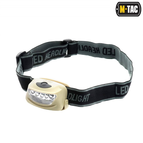 M-Tac - Налобный фонарь 4+1 LED - 18 lm - AAA - Khaki - MTC-HL-022-KH - Налобные фонари