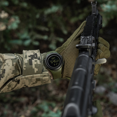 Спорядження - M-Tac - Тактичний годинник 2166 - LED - 5 ATM - Зелений - 50008001 - Годинники
