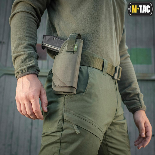 Спорядження - M-Tac - Кобура універсальна Elite - Правая - Ranger Green - 10166023 - Кобури MOLLE
