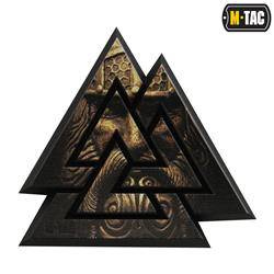 M-Tac - Нашивка 3D PVC Valknut patch - Black / Coyote - 51161205