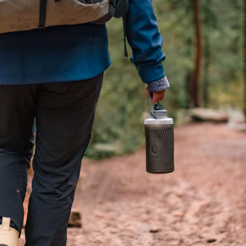 Бутылки для воды, гидраторы, котелки - HydraPak - Мягкая бутылка для воды Flux - TPU - 1500 мл - Mammoth Grey - GF425M