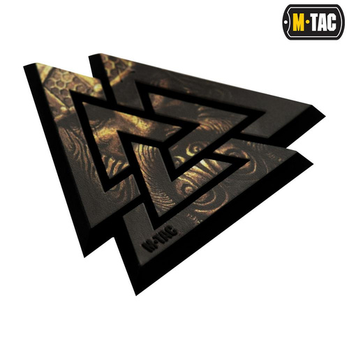 Нашивки - M-Tac - Нашивка 3D PVC Valknut patch - Black / Coyote - 51161205