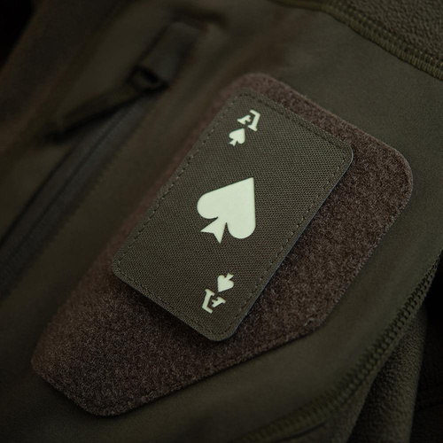 Одежда - M-Tac - нашивка Ace of Spades - Cordura 500D - Ranger Green / Fluorescent - 51109239 - Нашивки