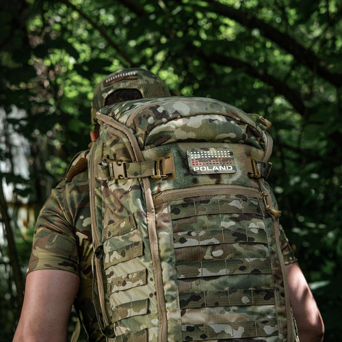 Нашивки - M-Tac - нашивка з прапором Польщі та написом - лазерне різання - пікселі - червоний / MultiCam / білий - 51006108