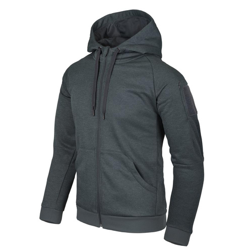 Helikon - Толстовка на блискавці Urban Tactical Hoodie® - поліестер - чорний / сірий меланж - BL-UHF-PO-M1 - Худі Helikon