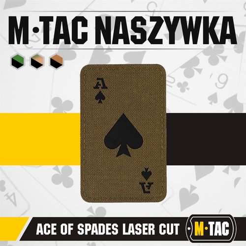 M-Tac - нашивка туз пік - 500D Cordura - Ranger Green / Black - 51109232 - Нашивки - Одяг