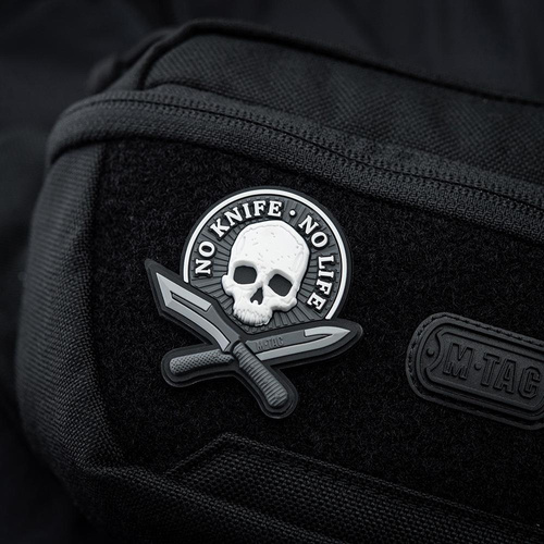 Одяг - M-Tac - Нашивка 3D PVC No Knife - без життя - чорний / білий - 51128236 - 51128236 - Нашивки