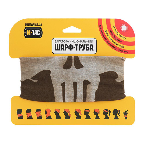 Одежда - M-Tac - Легкий шарф Punisher - Coyote - HLI-PB-CO - Бандани, арафатки, шарфи-труби