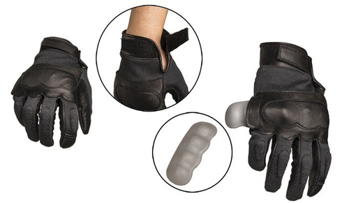 Тактичні рукавиці - Mil-Tec - Тактичні рукавички, стійкі до порізів - чорні - 12504202.