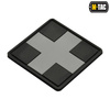M-Tac - 3D PVC Нашивка Medic Cross Square patch - Black / Grey - 51124211
