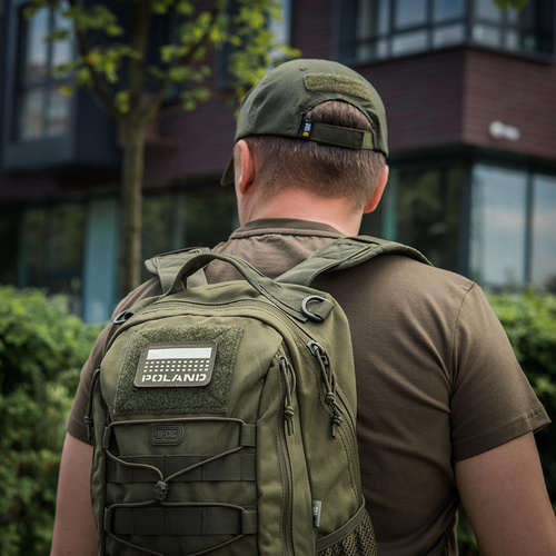 M-Tac - нашивка з прапором та написом Польща - лазерне різання - пікселі/прямокутник - Ranger Green / Fluo - 51007223 - Нашивки - Одяг