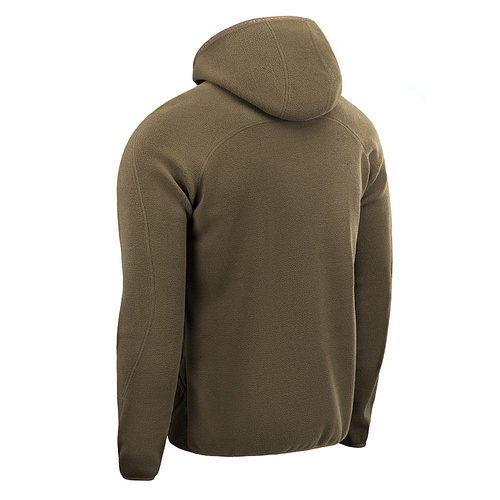Одежда - M-Tac - Флисовая толстовка Lite Microfleece Hoodie - Army Olive - 20026062 - Флисовые куртки