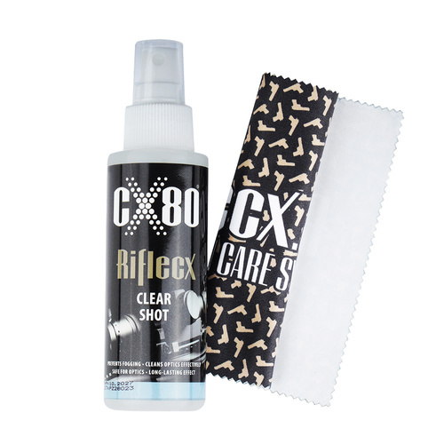 RifleCX - Очищувач оптики Clear Shot з ганчіркою - 100 мл - 48547 - Засоби догляду