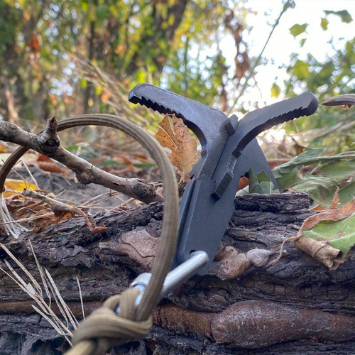 Паракорд - EDCX - Складаний сталевий якір з 15-метровою мотузкою Paracord - чорний - 3308