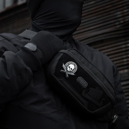 M-Tac - Нашивка 3D PVC No Knife - No Life patch - Black / White - 51128236 - Нашивки