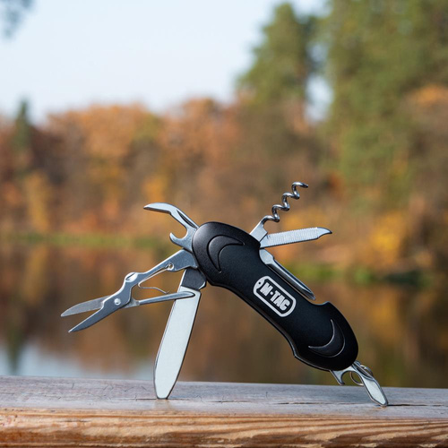 Швейцарські ножі - M-Tac - Кишеньковий ніж - Сталь / Чорний - 60017002