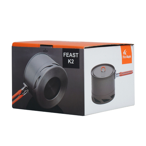 Котелки - Fire Maple - Туристический котелок 1,5 л - Алюминий - Серый/Оранжевый - FEAST K2-Orange