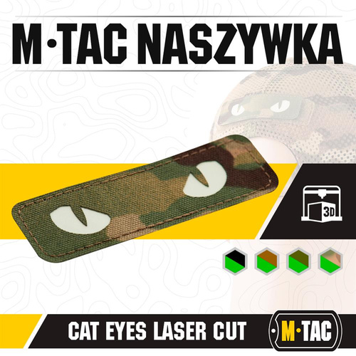 M-Tac - Нашивка Morale Patch - Cat Eyes - Laser Cut - MultiCam - 51009899 - Нашивки - Одежда
